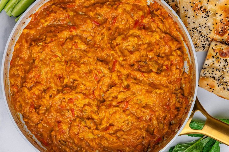 Mirza Ghasemi | Persian Eggplant Tomato Dip Recipe, an Entire but Fast appetizer