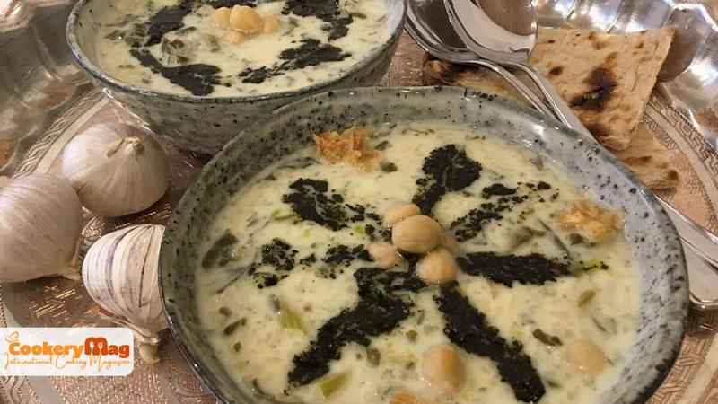 Persian yogurt soup