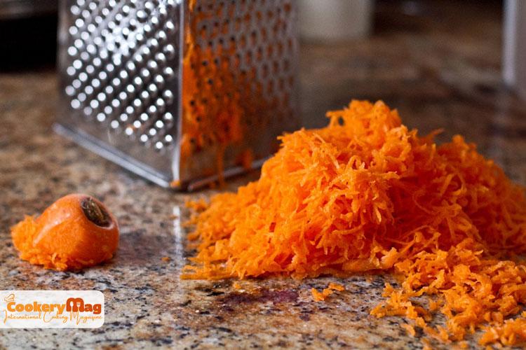gratted carrot for moraba havij