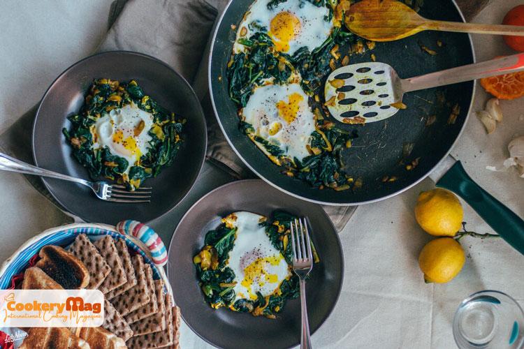 nargesi Persian spinach and eggs