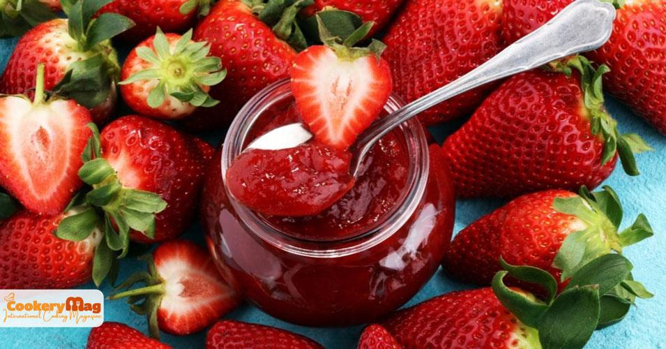 Appetizing Strawberry Jam with Fresh Red Strawberries