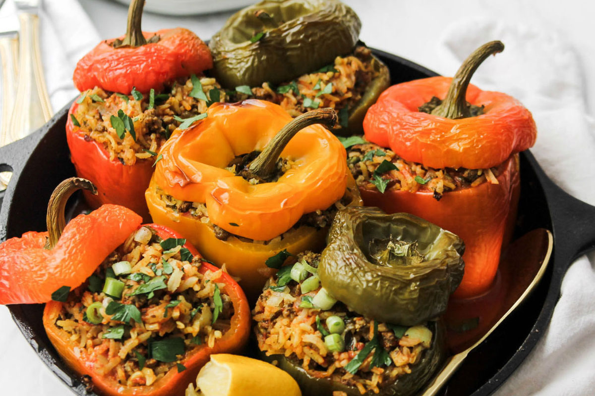 Dolmeh felfel or Persian Stuffed Bell peppers recipe