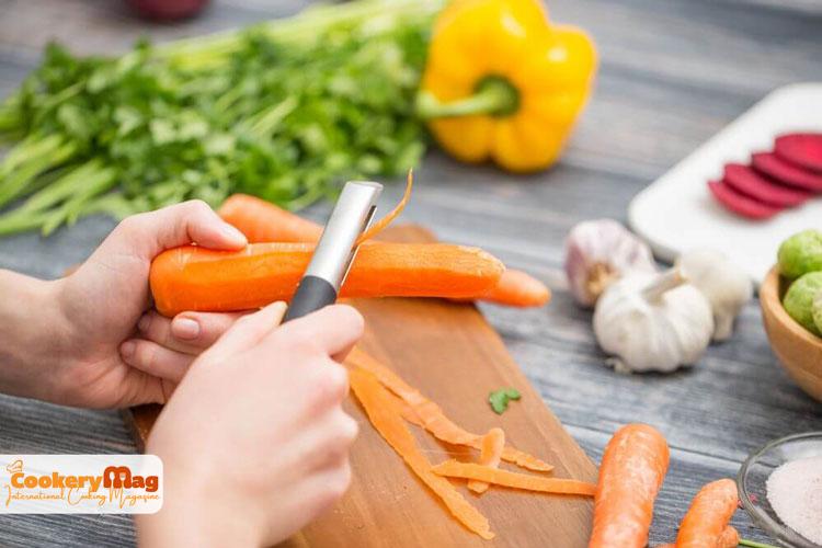 Peeling carrots