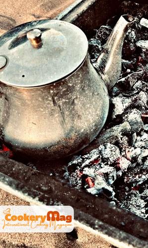 teapot on coals