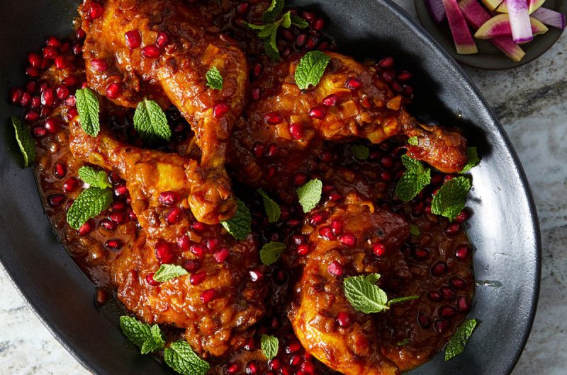 Khoresh Morgh Nardooni | Pomegranate Chicken Stew